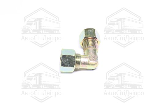 З'єднувач пневматичний L- подібний різьбовий (Dвнут.=15мм, М22х1,5) сталевий (RIDER)