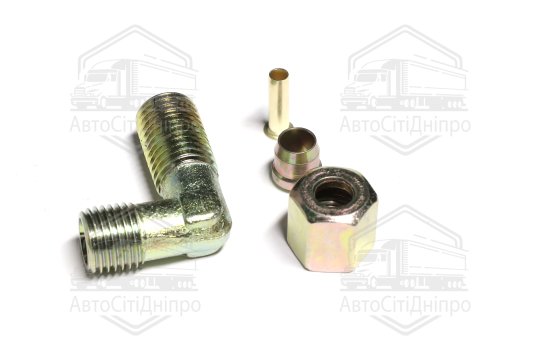 З'єднувач пневматичний L- подібний різьбовий (Dвнут.=6мм, М12х1,5) сталевий (RIDER)