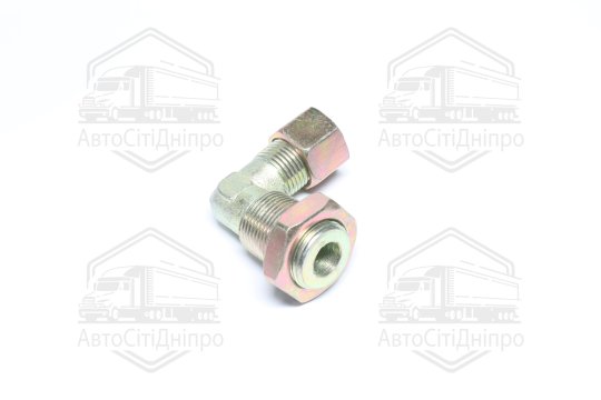 З'єднувач пневматичний L- подібний різьбовий (Dвнут.=12мм, М22х1,5) сталевий (RIDER)