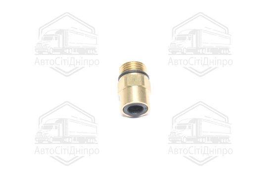 З'єднувач пневматичний цанговий прямий зовнішнє різьблення М16х1,5x8x1 латунь (RIDER)