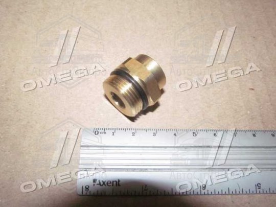 З'єднувач пневматичний цанговий прямий зовнішнє різьблення М22х1,5x12x1,5 латунь (RIDER)