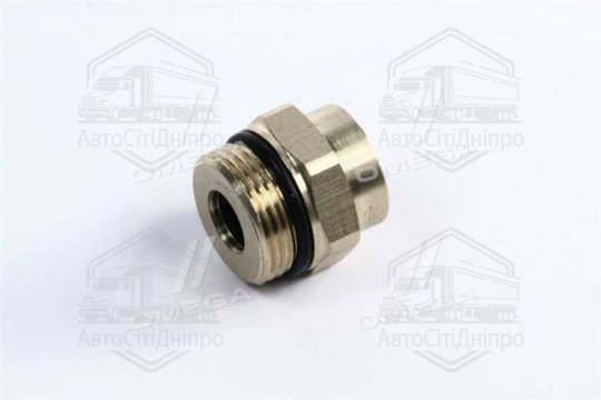 З'єднувач пневматичний цанговий прямий зовнішнє різьблення М22х1,5x12x1,5 латунь (RIDER)