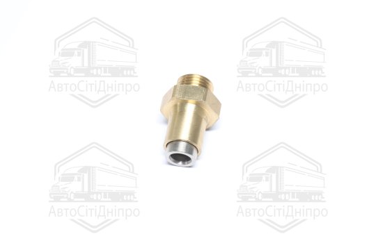 З'єднувач пневматичний цанговий прямий M16x1.5/8 зовнішнє різблення (латунь) (RIDER)