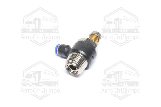 З'єднувач пневматичний цанговий з дроселем JSC 1/2х6 (RIDER)