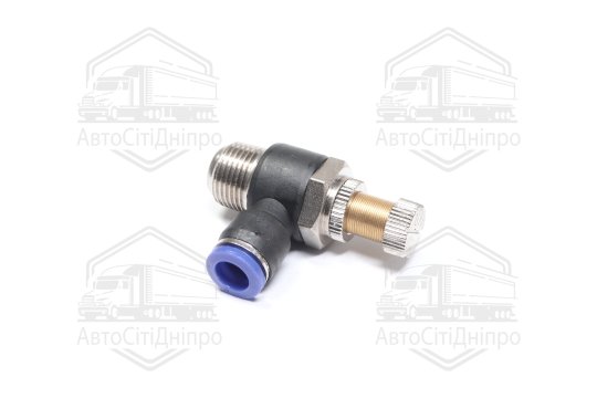 З'єднувач пневматичний цанговий з дроселем JSC 3/8х8 (RIDER)