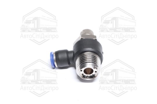 З'єднувач пневматичний цанговий з дроселем JSC 1/2х8 (RIDER)