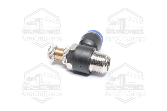 З'єднувач пневматичний цанговий з дроселем JSC 3/8х10 (RIDER)