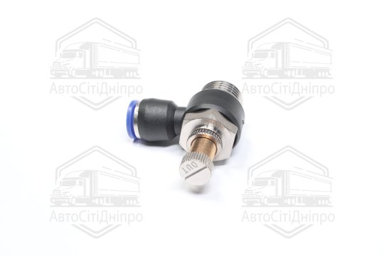 З'єднувач пневматичний цанговий з дроселем JSC 1/2х10 (RIDER)