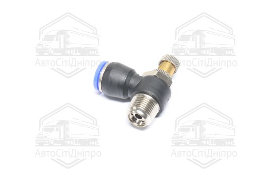 З'єднувач пневматичний цанговий з дроселем JSC 3/8х12 (RIDER)