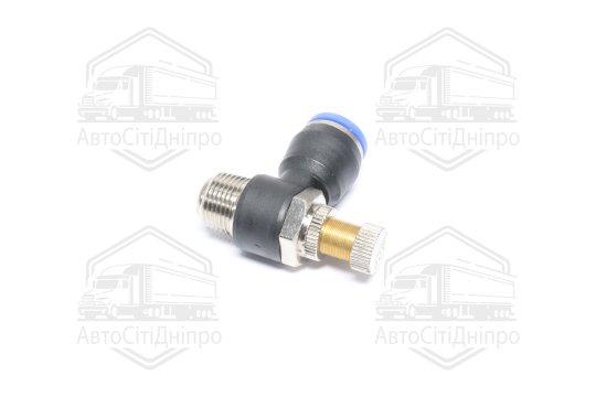 З'єднувач пневматичний цанговий з дроселем JSC 3/8х12 (RIDER)