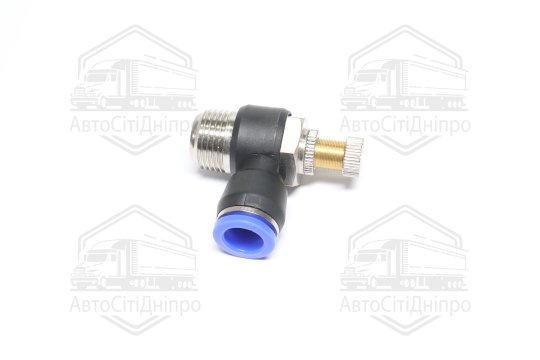 З'єднувач пневматичний цанговий з дроселем JSC 1/2х12 (RIDER)