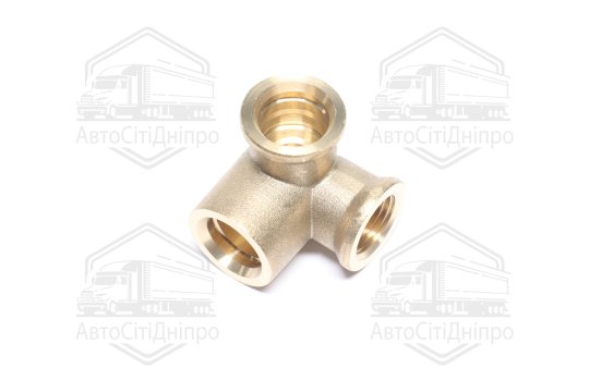 З'єднувач пневматичний Т- подібний з швидкороз`ємним з`єднанням зверху та праворуч P5/М16х1.6 (RIDER