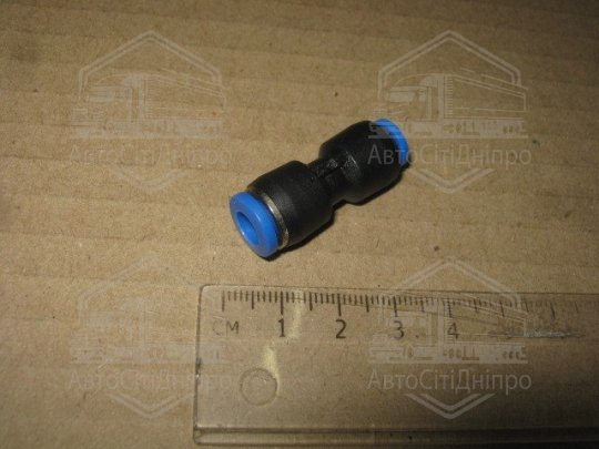 З'єднувач пневматичний цанговий редукційний 6x4 пластиковий (RIDER)