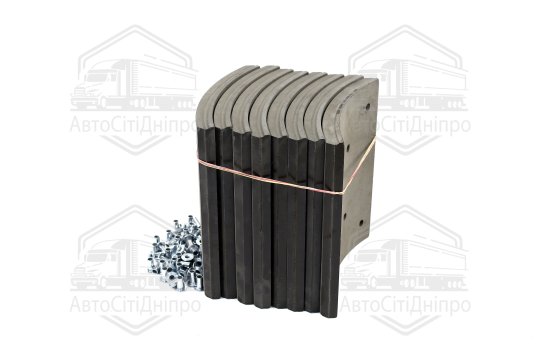 Накладка гальм. (компл. на вісь) із заклеп. 414х220 станд. RVI MAGNUM, PREMIUM (RIDER)