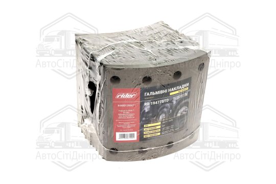 Накладка гальм. (компл. на вісь) із заклеп. 420х203,2 станд. SAF (RIDER)