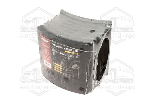 Накладка гальм. (компл. на вісь) із заклеп. 410x183 2-й рем. MAN F2000, F90, TGA, MB ACTROS (RIDER)