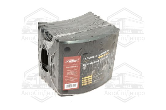 Накладка гальм. (компл. на вісь) 410х200 2-й рем. VOLVO F12, FH12, FL7, FL10 (RIDER)