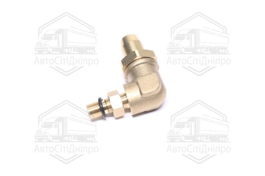 З'єднувач пневматичний L- подібний розбірний M10х1-D6х1 (латунний) (RIDER)