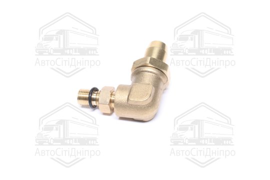 З'єднувач пневматичний L- подібний розбірний M10х1-D6х1 (латунний) (RIDER)
