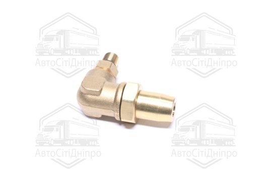 З'єднувач пневматичний L- подібний розбірний M10х1-D8х1 (латунний) (RIDER)