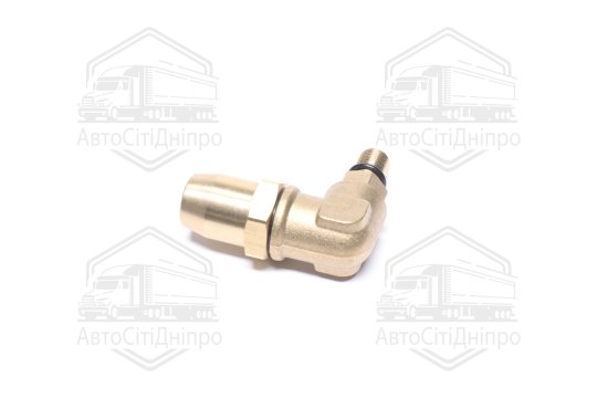 З'єднувач пневматичний L- подібний розбірний M10х1-D10х1 (латунний) (RIDER)