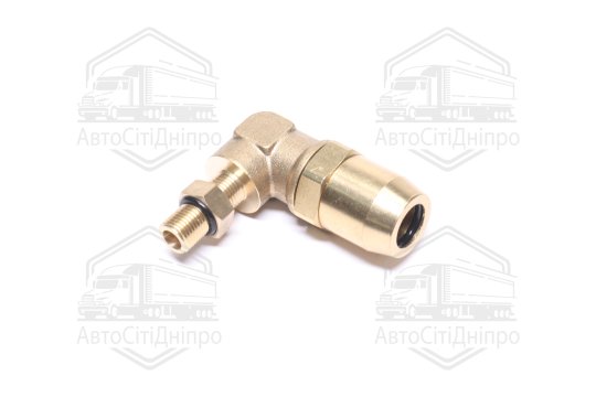 З'єднувач пневматичний L- подібний розбірний M10х1-D12х1,5 (латунний) (RIDER)