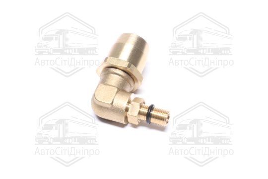 З'єднувач пневматичний L- подібний розбірний M10х1-D15х1,5 (латунний) (RIDER)
