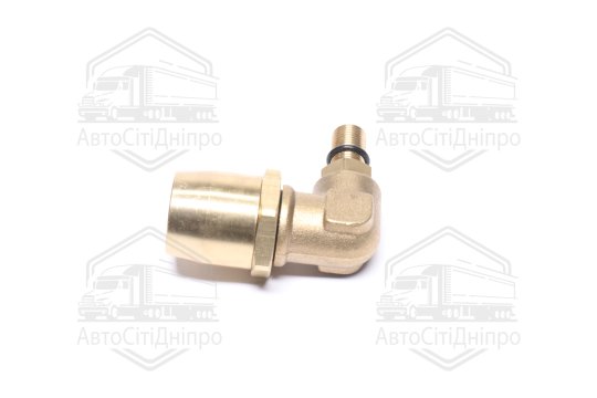 З'єднувач пневматичний L- подібний розбірний M10х1-D16х2 (латунний) (RIDER)