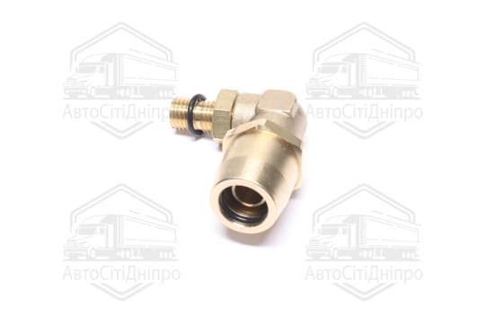 З'єднувач пневматичний L- подібний розбірний M12х1,5-D16х2 (латунний) (RIDER)