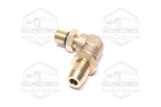 З'єднувач пневматичний L- подібний розбірний M14х1,5-D8х1 (латунний) (RIDER)