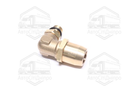 З'єднувач пневматичний L- подібний розбірний M14х1, 5-D15х1, 5 (латунний) (RIDER)