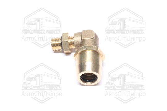 З'єднувач пневматичний L- подібний розбірний M14х1,5-D16х2 (латунний) (RIDER)