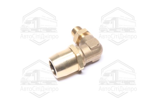 З'єднувач пневматичний L- подібний розбірний M14х1,5-D16х2 (латунний) (RIDER)