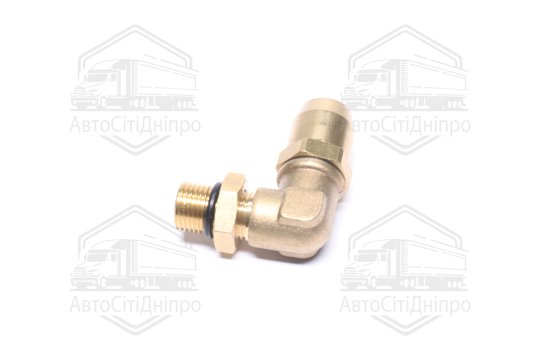 З'єднувач пневматичний L- подібний розбірний M16х1, 5-D12х1, 5 (латунний) (RIDER)