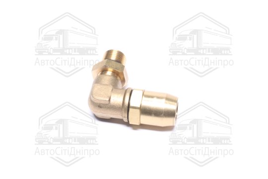 З'єднувач пневматичний L- подібний розбірний M16х1, 5-D12х1, 5 (латунний) (RIDER)