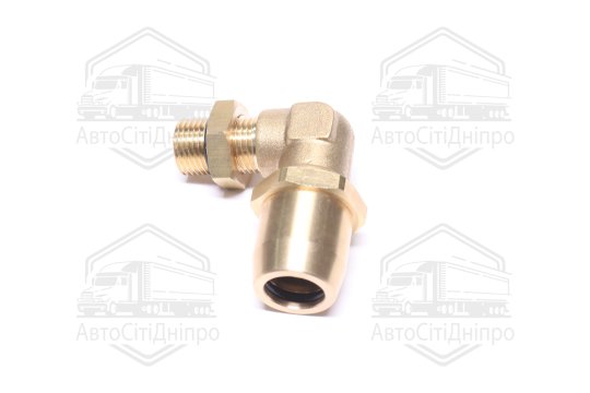 З'єднувач пневматичний L- подібний розбірний M16х1, 5-D15х1, 5 (латунний) (RIDER)