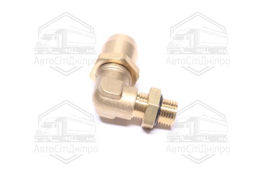 З'єднувач пневматичний L- подібний розбірний M16х1, 5-D15х1, 5 (латунний) (RIDER)