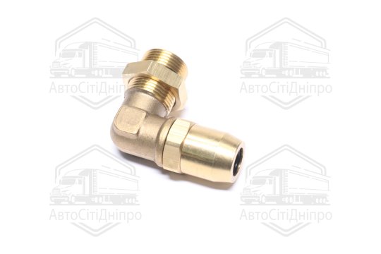 З'єднувач пневматичний L- подібний розбірний M22х1, 5-D12х1, 5 (латунний) (RIDER)