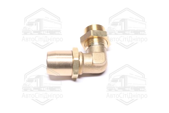 З'єднувач пневматичний L- подібний розбірний M22х1, 5-D15х1, 5 (латунний) (RIDER)
