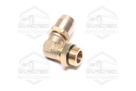 З'єднувач пневматичний L- подібний розбірний M22х1, 5-D15х1, 5 (латунний) (RIDER)