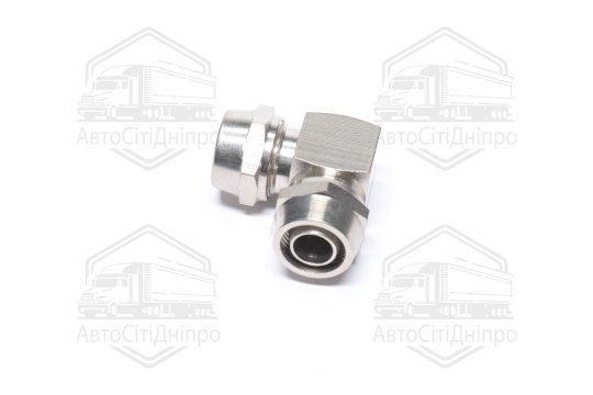 З'єднувач пневматичний L- подібний з накидною гайкою 12х12 сталевий (RIDER)