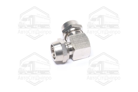 З'єднувач пневматичний L- подібний з накидною гайкою 12х12 сталевий (RIDER)