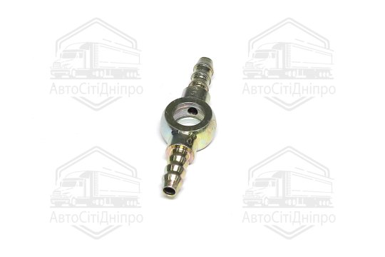 Наконечник шланга під хомут (двосторонній) штуцер 8мм/шланг 6*6 мм. (RIDER)