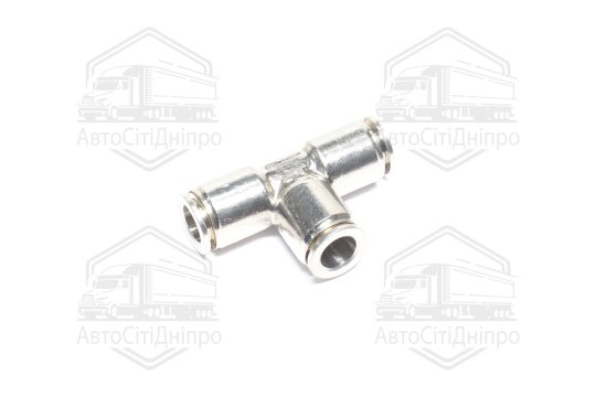 З'єднувач пневматичний цанговий Т- подібний 9х9х9 сталевий (RIDER)