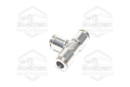 З'єднувач пневматичний цанговий Т- подібний 9х9х9 сталевий (RIDER)