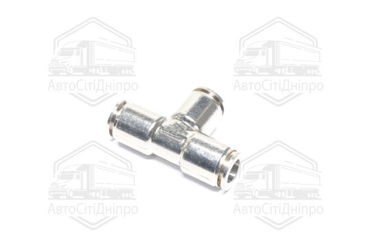 З'єднувач пневматичний цанговий Т- подібний 9х9х9 сталевий (RIDER)