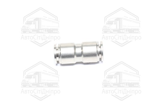 З'єднувач пневматичний цанговий прямий 9x9 сталевий (RIDER)