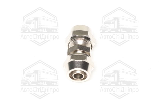 З'єднувач розбірний прямий 10x10 (метал/латунь) (RIDER)