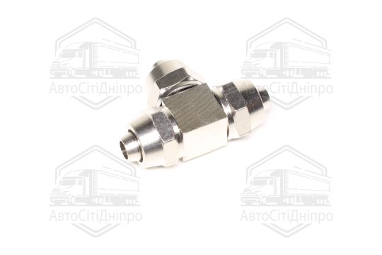 З'єднувач пневматичний розбірний Т- подібний 8x8x8 мм (сталевий/латунний) (RIDER)