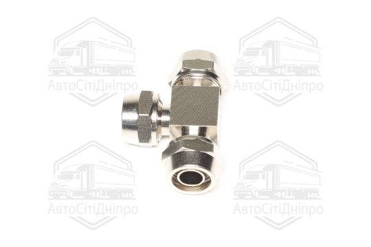 З'єднувач пневматичний розбірний Т- подібний 12x12x12 мм (сталевий/латунний) (RIDER)